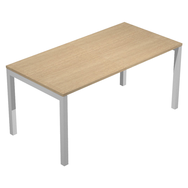 MD_100484 Scrivania Easy Plus - lineare - 160 x 80 x 72,5 cm - rovere - immagine 1