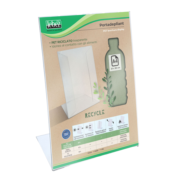 MD_100513 Portadepliant - 21 x 30 cm - PET riciclato - Lebez - immagine 1