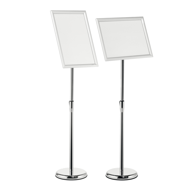 MD_100518 Espositore con cornice a scatto - alluminio - da pavimento - A4 - Durable - immagine 1