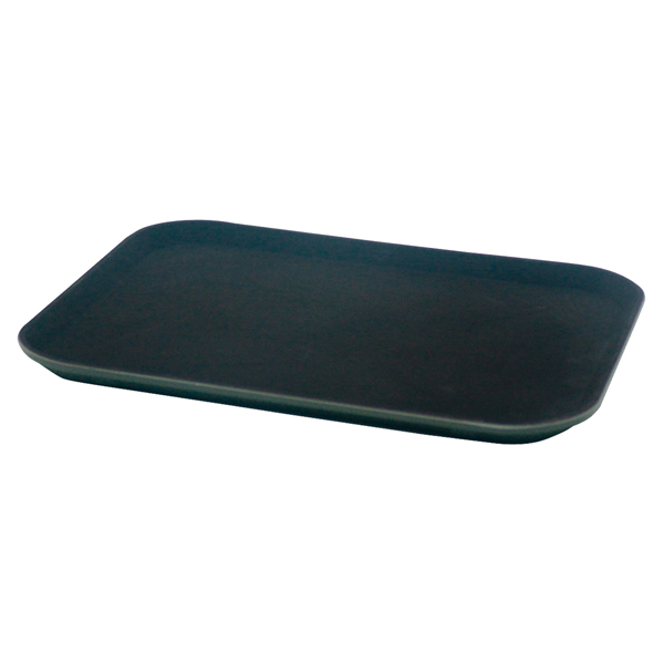 MD_100572 Vassoio rettangolare antiscivolo - 25 x 35 cm - PP - nero - Leone - immagine 1