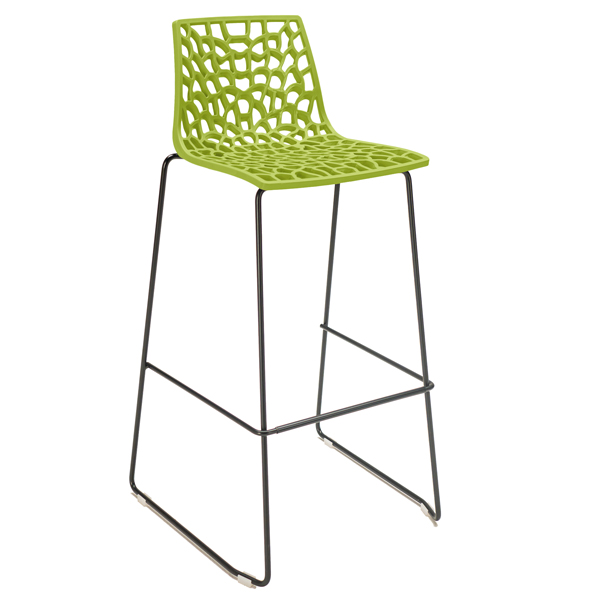 MD_100648 Sgabello Spider Fix - Nero opaco/verde anice - Grandsoleil - immagine 1