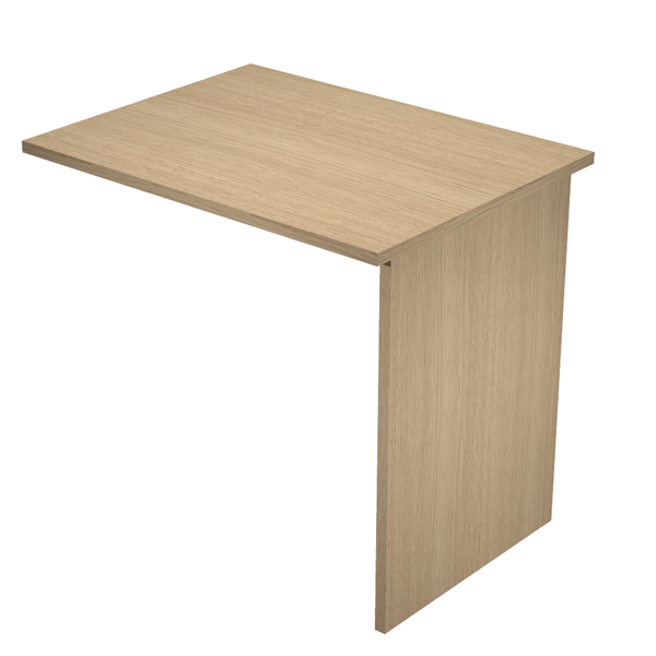 MD_100794 Allungo reversibile dx/sx per scrivanie Easy - 80 x 60 cm - con fianchi pannello - rovere - immagine 1