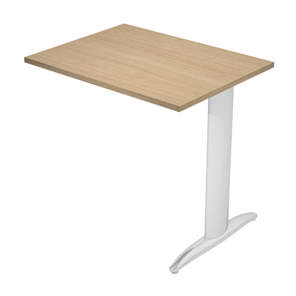 MD_100829 Allungo reversibile dx/sx per scrivanie Easy - 80 x 60 cm - Rovere/metal cromato - immagine 1