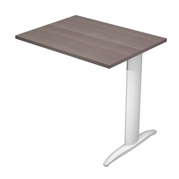 MD_100837 Allungo reversibile dx/sx per scrivanie Easy - 80 x 60 cm - Frassino toscano/grigio alluminio - immagine 1