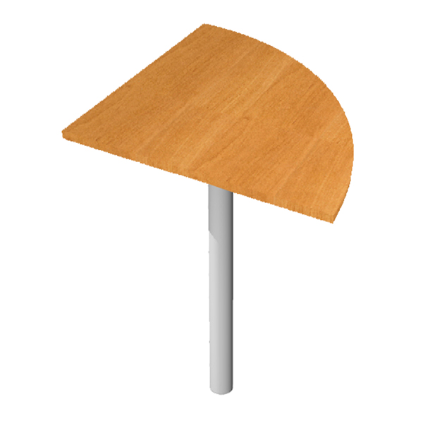 MD_100855 Raccordo angolare 90° per scrivanie Easy - 80 x 80 cm - noce chiaro/grigio alluminio - immagine 1