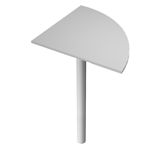 MD_100858 Raccordo angolare 90° per scrivanie Easy - 80 x 80 cm - grigio/grigio alluminio - immagine 1