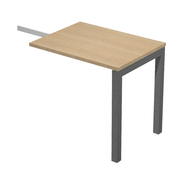 MD_100872 Allungo reversibile dx/sx Agorà - 80x60cm - Rovere - Gamba antracite - immagine 1