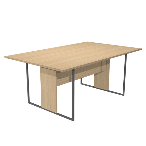 MD_100874 Scrivania singola Essence - 120 x 80 cm - Rovere - Gamba antracite - immagine 1