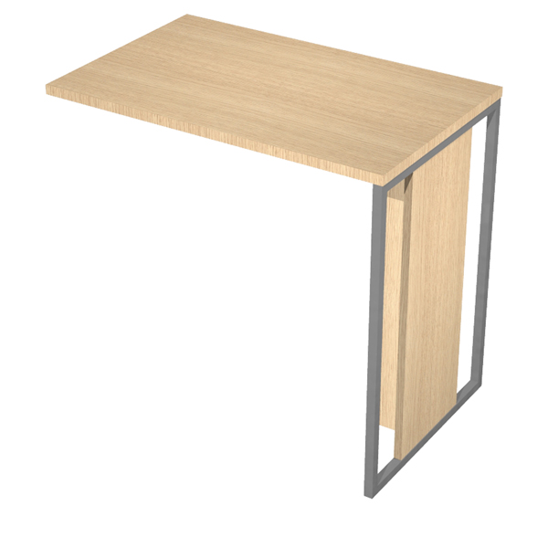 MD_100901 Allungo reversibile dx/sx Essence - 80 x 50 cm - Rovere - Gamba antracite - immagine 1