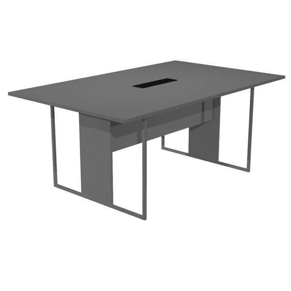 MD_100916 Tavolo riunione Essence - 120 x110 cm - Antracite - Gamba antracite opaco - immagine 1