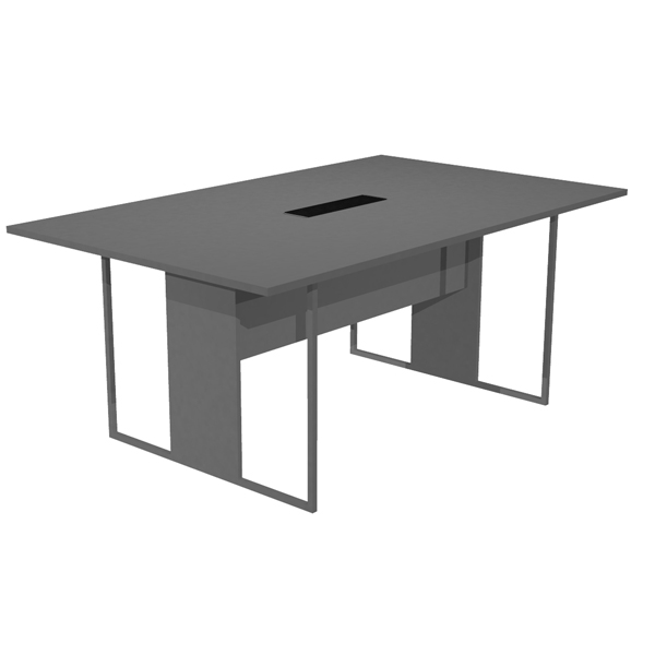MD_100928 Tavolo riunione Essence - 180 x 110 cm - Antracite - Gamba antracite - Top nero - immagine 1