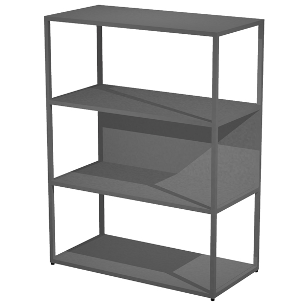 MD_100961 Libreria media a giorno Essence - 90 x 44 x 119 cm - Antracite/antracite - immagine 1