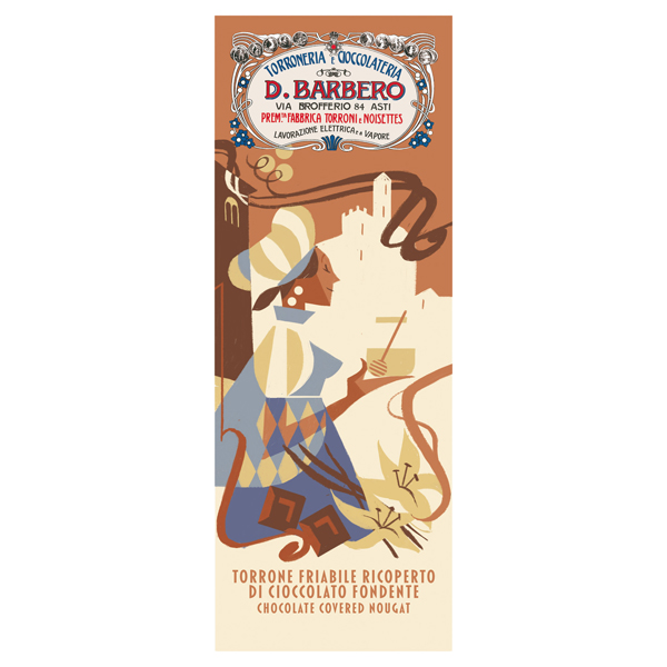 MD_100966 Tavoletta torrone friabile - ricoperto di cioccolato - in astuccio - 170 gr - Barbero - immagine 1