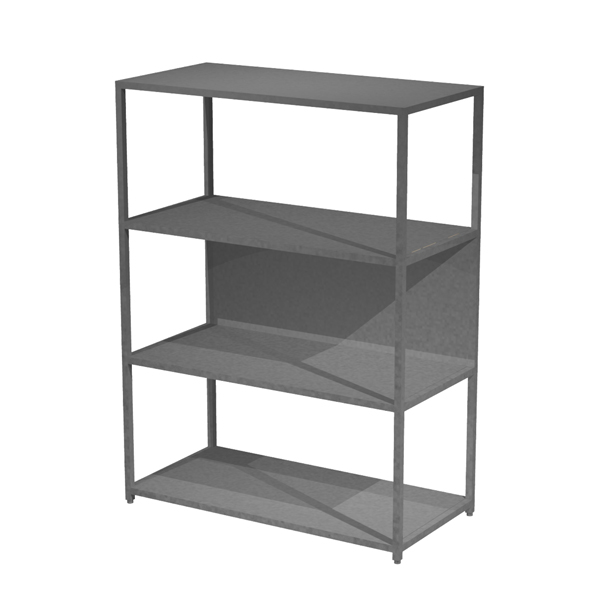 MD_101046 Libreria 4 ripiani Modular - 90 x 44 x 122 cm - struttura metal antracite - antracite - immagine 1