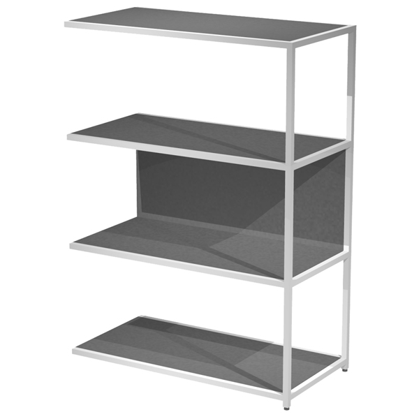 MD_101067 Modulo aggiuntivo per libreria Modular - 90 x 44 x 122 cm - struttura metal bianco - antracite - immagine 1