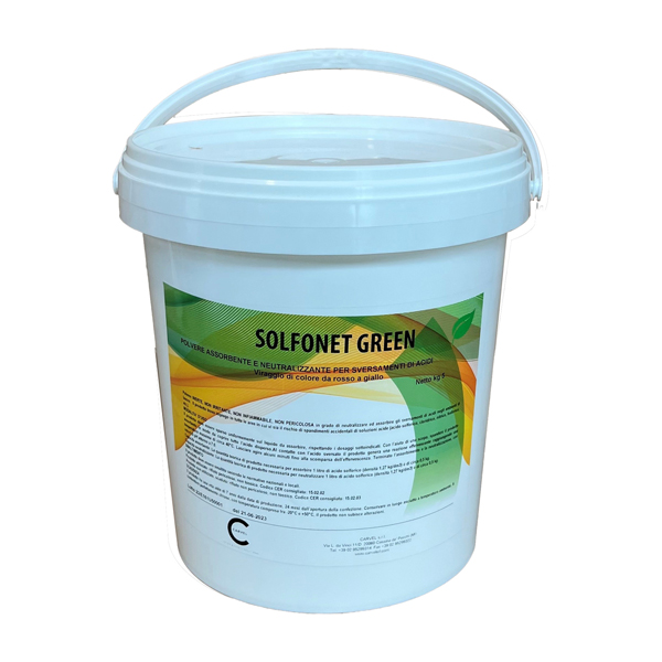 MD_101125 Polvere assorbente - Solfonet Green - per sversamento acido solforico - 5 kg - Carvel - immagine 1
