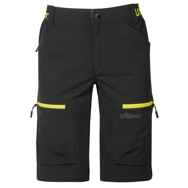 MD_101238 Bermuda Ares - taglia XXL - nero/giallo - U-Power - immagine 1
