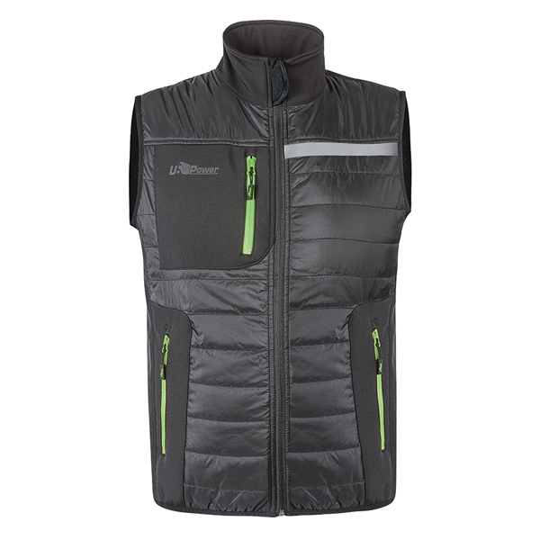 MD_101257 Gilet Wall - taglia XL - PL - grigio/verde - U-Power - immagine 1