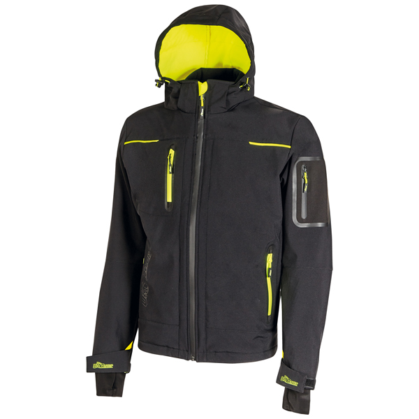 MD_101280 Giacca da lavoro Space - taglia XL - nero/giallo - U-Power - immagine 1