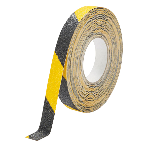 MD_101358 Nastro adesivo antiscivolo DURALINE GRIP+ - 2,5 cm x 15 m - giallo/nero - Durable - immagine 1