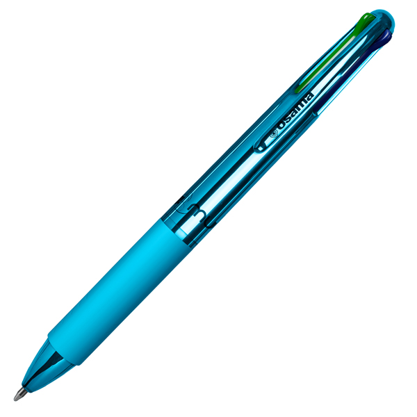 MD_101384 Penna a sfera 4 Multi Chrome - punta 1,00 mm - 4 colori - sky - Osama - immagine 1