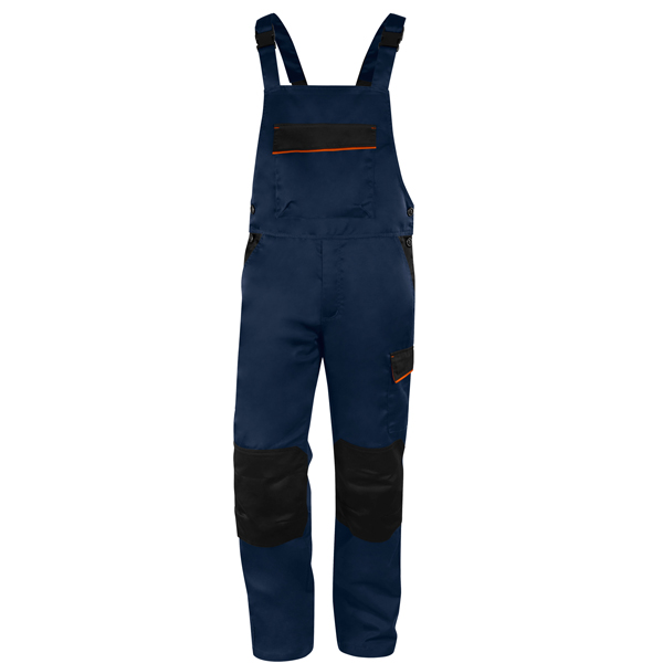MD_101503 Salopette da lavoro M1SA2 - taglia M - twill/poliestere/cotone - blu/arancio - Deltaplus - immagine 1