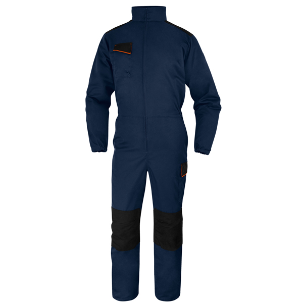 MD_101514 Tuta da lavoro M1CO2 - taglia XXL - twill/poliestere/cotone - blu/arancio - Deltaplus - immagine 1
