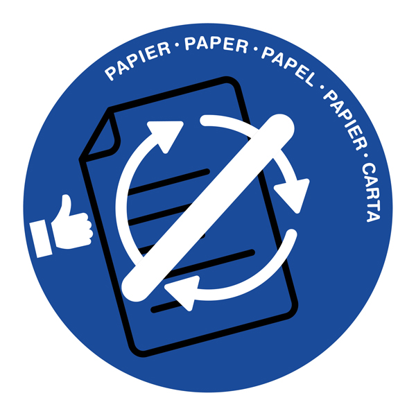 MD_101762 Coperchio raccolta carta - per cestino 133R - diametro 38 cm - PVC - blu - Cep - immagine 1