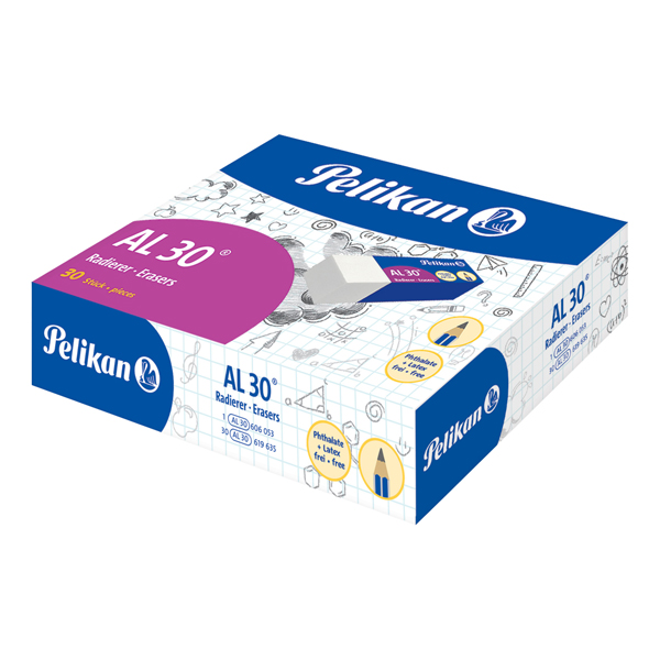 MD_101783 Gomma AL30 - bianca per matita - Pelikan - conf. 30 pezzi - immagine 1