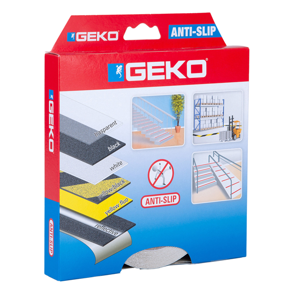 MD_101804 Nastro adesivo antiscivolo fosforescente ANTISLIP - 1,9 cm x 15 m - giallo - Geko - immagine 1