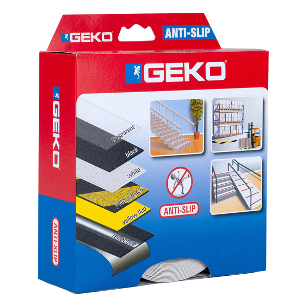 MD_101808 Nastro adesivo antiscivolo fosforescente ANTISLIP - 5 cm x 15 m - giallo - Geko - immagine 1