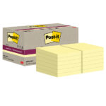 Blocco foglietti Post-it SuperSticky Green - 622R-SSCY - 47,6 x 47,6 mm - carta riciclata - giallo Canary - 70 fogli - Post-it - conf. 12 blocchi
