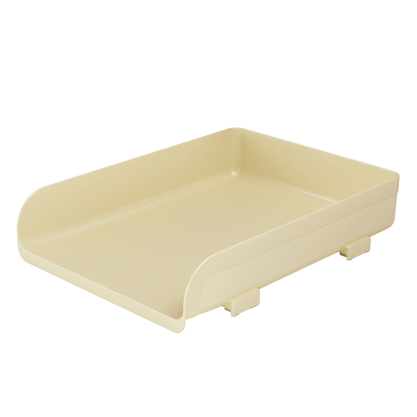 MD_101895 Vaschetta portacorrispondenza Vintage Milk - 33,5 x 25,4 x 7 cm - avorio - Arda - immagine 1