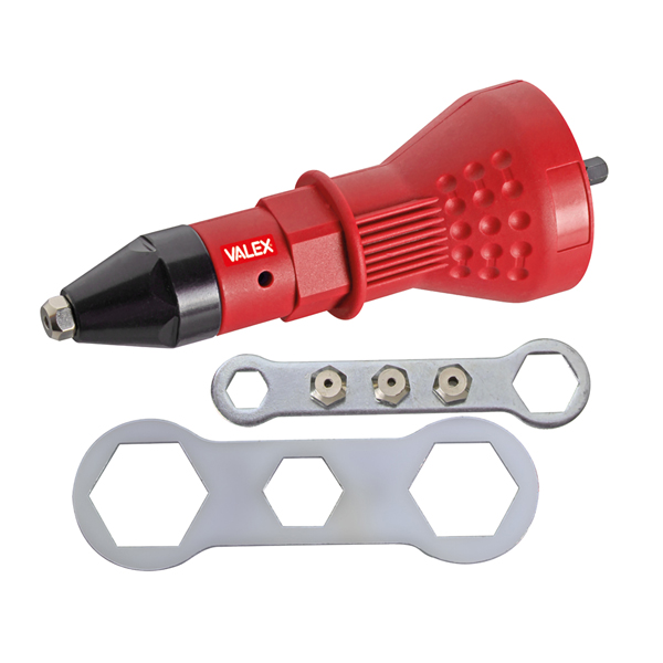MD_101910 Rivettatrice per avvitatori - con 4 teste intercambiabili - Valex - immagine 1
