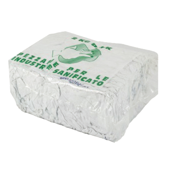 MD_102043 Stracci - per pulizia industriale - 2 kg - bianco - immagine 1