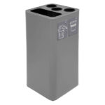 Contenitore per raccolta differenziata - con divisiorio bicchieri - 50 L - grigio - Stilcasa