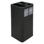 Contenitore per raccolta differenziata - con divisiorio bicchieri - 50 L - nero - Stilcasa