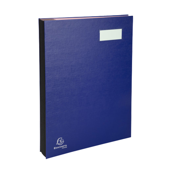 MD_102324 Libro firma - 20 pagine 24 X 35 cm - blu - Exacompta - immagine 1