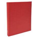 Raccoglitore foderato in PP - A4 - 4 anelli tondi 30 mm - dorso 4cm - rosso - Exacompta