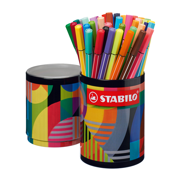 MD_102478 Pennarello Pen 68 Arty - colori assortiti - Stabilo - barattolo 45 pezzi - immagine 1