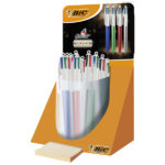 Penna a sfera scatto multifunzione 4 Colours Glacè - punta 1,0 mm - colori assortiti - Bic - expo 40 pezzi