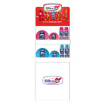 Espositore da terra Mini - con piatti e bicchieri Reuse - fucsia/turchese - Dopla