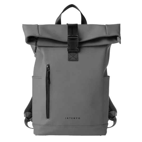 MD_102578 Zaino Roll-top Drop - 30 x 42 x 14 cm - gomma - grigio - In Tempo - immagine 1