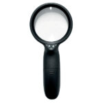 Lente di ingrandimento 1137 - diametro 7,5 cm - con led - nero - Lebez