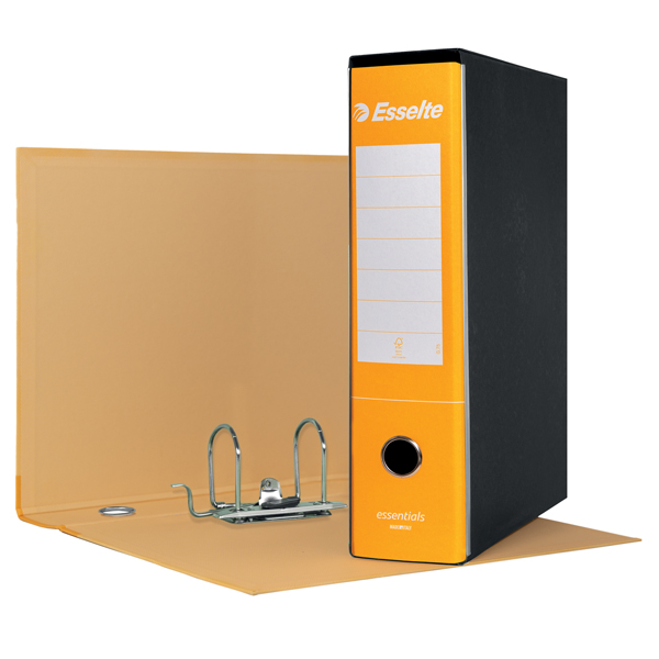 MD_102696 Registratore Essentials G75 - dorso 8 cm - protocollo 23 x 33 cm - giallo - Esselte - immagine 1