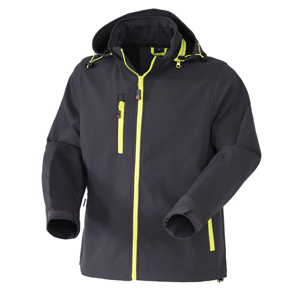 MD_102770 Giubbotto Softshell R Boost - taglia XL - antracite/giallo fluo - Rossini - immagine 1