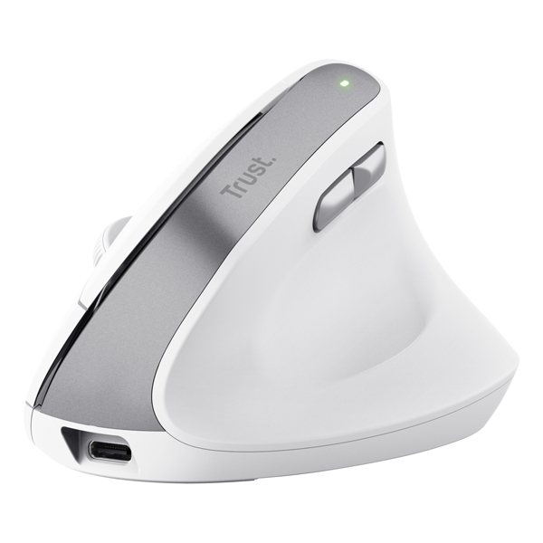 MD_102849 Mouse Ergonomico Bayo II wireless - bianco - Trust - immagine 1