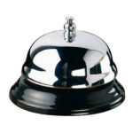 Campanello reception - diametro 10 cm - argento/nero - Leone