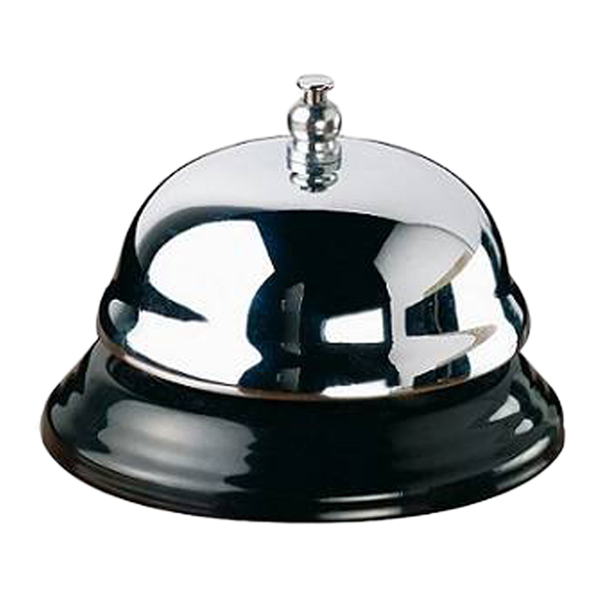 MD_102971 Campanello reception - diametro 10 cm - argento/nero - Leone - immagine 1