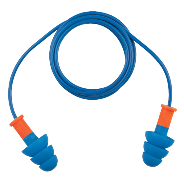 MD_102985 Tappi auricolari rilevabili - c/cordino - blu - Deltaplus - conf. 50 pezzi - immagine 1